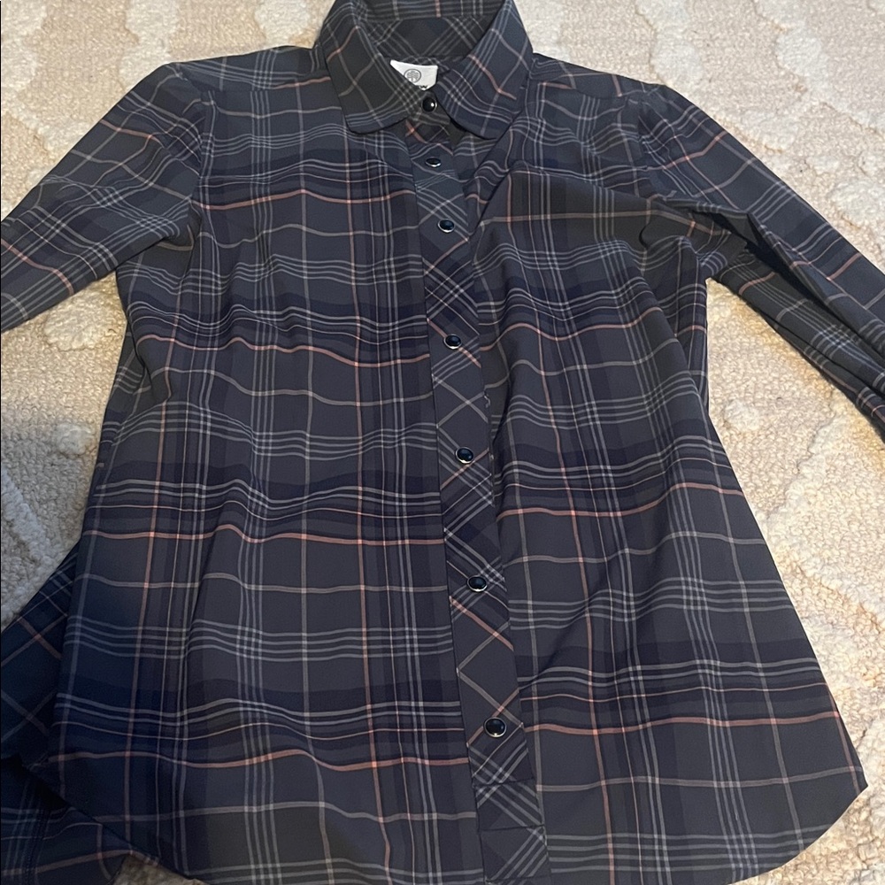 Flylow Blue Plaid Shirt - Picture 6 of 6